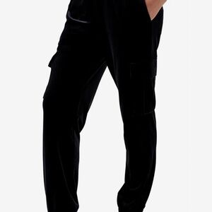 Sanctuary Women's Black Velvet Cargo Pants